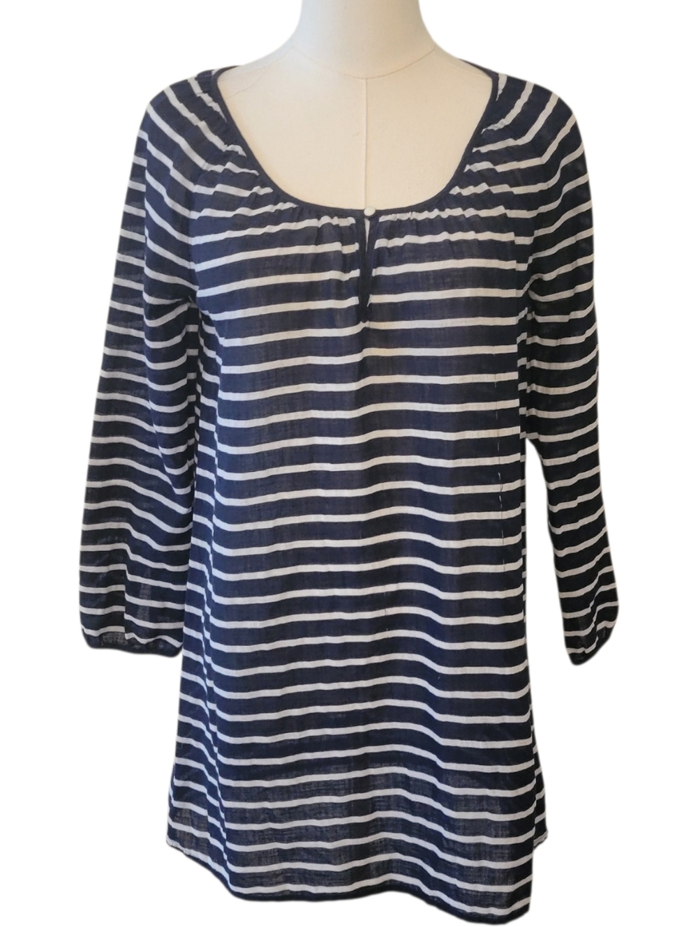 J. Crew Black & Gray‎ Striped Lightweight Mini Dress Size XS